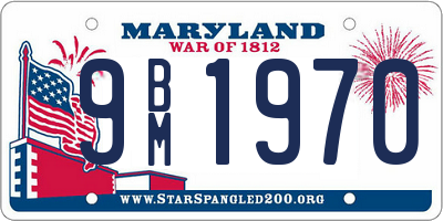 MD license plate 9BM1970