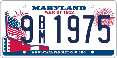 MD license plate 9BM1975