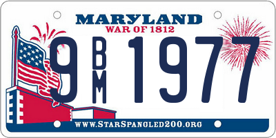 MD license plate 9BM1977