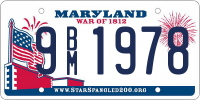 MD license plate 9BM1978