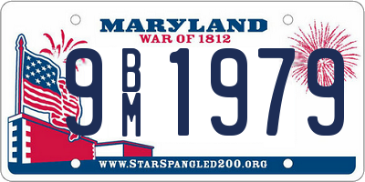 MD license plate 9BM1979