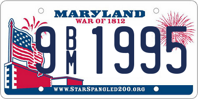 MD license plate 9BM1995