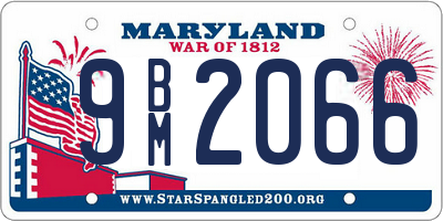 MD license plate 9BM2066