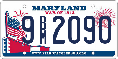 MD license plate 9BM2090