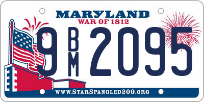 MD license plate 9BM2095