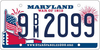 MD license plate 9BM2099