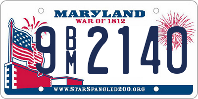 MD license plate 9BM2140