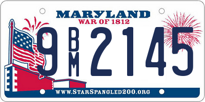 MD license plate 9BM2145