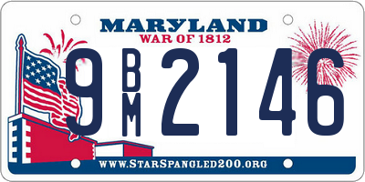 MD license plate 9BM2146