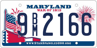 MD license plate 9BM2166