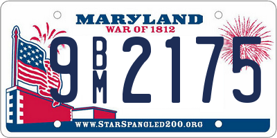 MD license plate 9BM2175