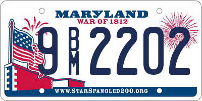 MD license plate 9BM2202