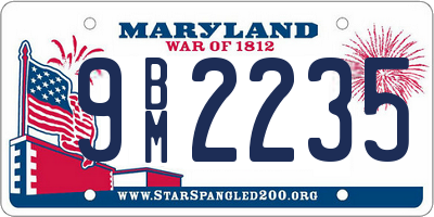 MD license plate 9BM2235