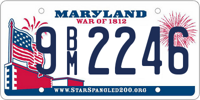 MD license plate 9BM2246