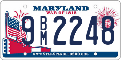 MD license plate 9BM2248