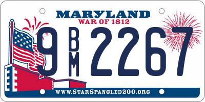 MD license plate 9BM2267