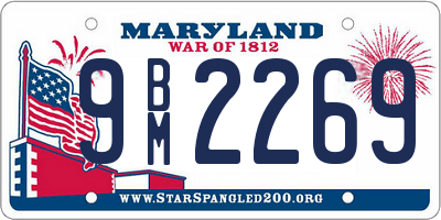 MD license plate 9BM2269