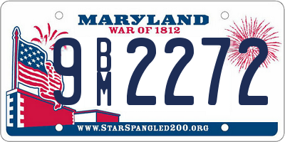 MD license plate 9BM2272