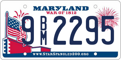 MD license plate 9BM2295