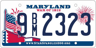 MD license plate 9BM2323