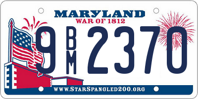 MD license plate 9BM2370