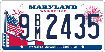 MD license plate 9BM2435