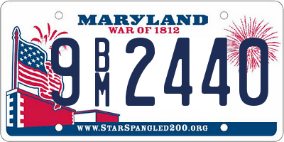 MD license plate 9BM2440