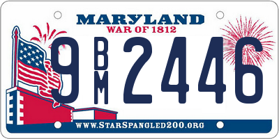 MD license plate 9BM2446