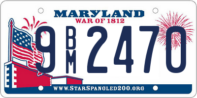 MD license plate 9BM2470