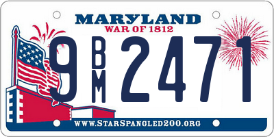 MD license plate 9BM2471