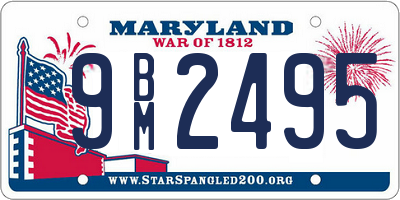 MD license plate 9BM2495