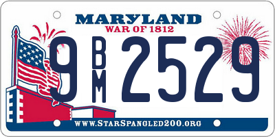 MD license plate 9BM2529