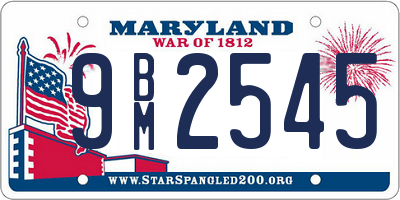 MD license plate 9BM2545