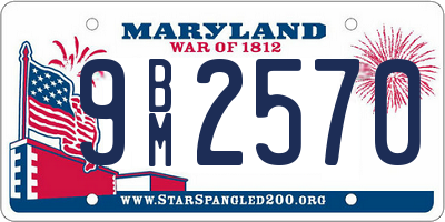 MD license plate 9BM2570