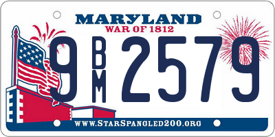 MD license plate 9BM2579