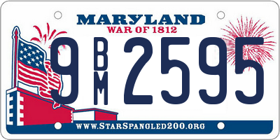 MD license plate 9BM2595