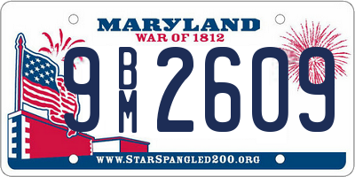 MD license plate 9BM2609