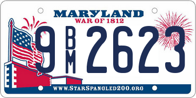 MD license plate 9BM2623