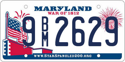 MD license plate 9BM2629