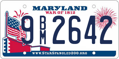 MD license plate 9BM2642