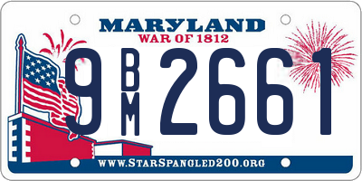 MD license plate 9BM2661