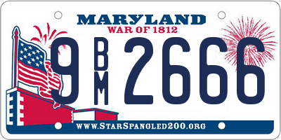 MD license plate 9BM2666