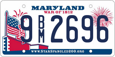 MD license plate 9BM2696