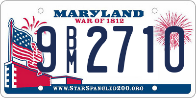 MD license plate 9BM2710