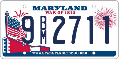 MD license plate 9BM2711