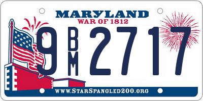 MD license plate 9BM2717