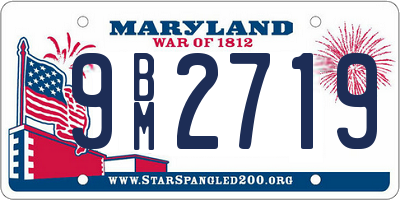 MD license plate 9BM2719