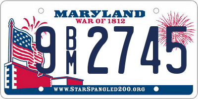 MD license plate 9BM2745