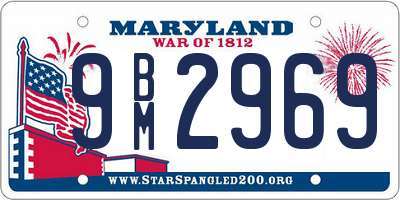 MD license plate 9BM2969