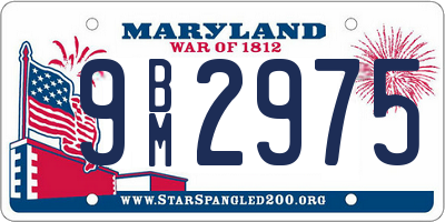 MD license plate 9BM2975